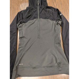 Nike Pro Half Zip Pullover Jacket Black/Gray  Women’s Athletic Dri-Fit Sz Medium